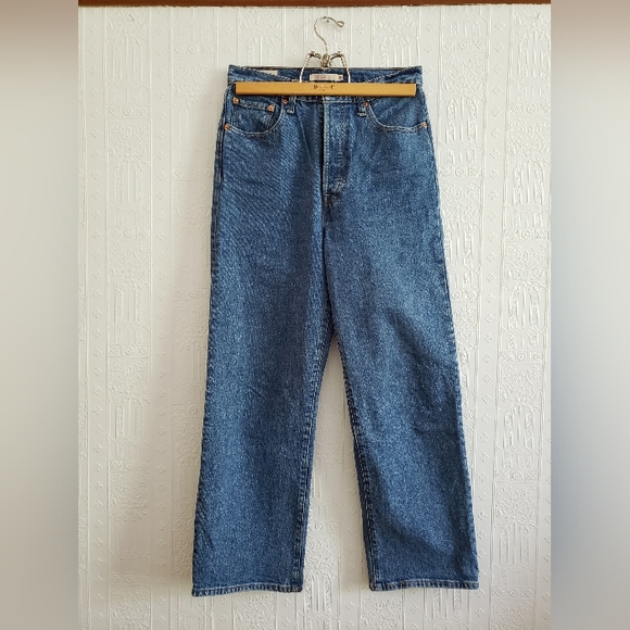 Levi's Ribcage Straight Ankle Jeans 28 - Picture 2 of 4
